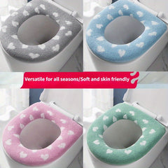 Cozy Knit Toilet Seat Cover - Warm, Elastic, and Washable for All Seasons