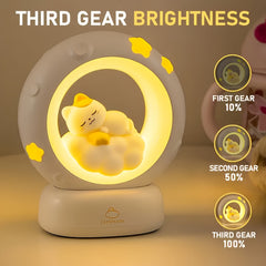 Sleeping Cat Lamp, Cute Patting Lamp, Touch Control, 3-Level Dimmer Desk Lamp, Adjustable Soft Light Brightness, Bedroom Nightlight, Room Decorative Lamp, Birthday and Festival Gift, Ideal Indoor Companion Sleeping Lamp for Bedrooms and Living Rooms, Deco