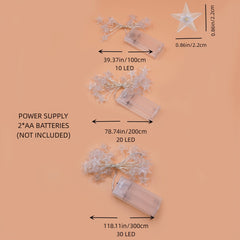 1pc HEEMUUM Starry Night Decoration Light - Modern Plastic Pink Star String Lights for Christmas, Weddings, Parties, Home & Fireplace Decor - Battery-Free Indoor/Outdoor String Lights with Switch Control, Christmas Lights, Party Ambiance Lighting, Elegant