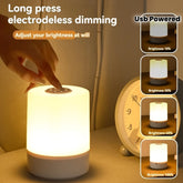 2025 bestseller recommendation: Touch bedside lamp, dimmable table lamp, 3-color warm white LED light, USB charging, portable touch night light, mini night light, Valentine's Day gift, decorative item suitable for bedroom, living room and desk