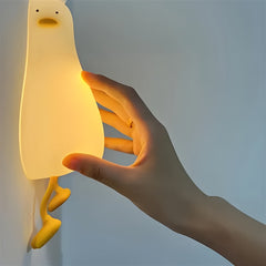 Lie flat duck nightlight bedroom charging children's sleep with sleep gift feeding Bedside lamp Creative siliconThe rubber patting light