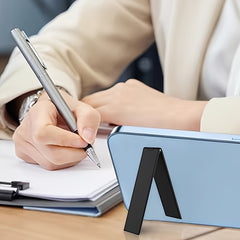 Universal Ultra-Thin Phone Stand - Compact Metal Desktop Holder - Foldable Design - Compatible with Smartphones - Wholesale Bulk Supply