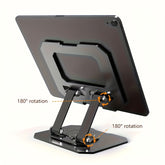Tablet Stand with Desktop Live Streaming Phone Clamp - 360° Rotating Mobile Base - Adjustable Holder - Wholesale Bulk Supply