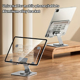 High Transparency Acrylic Tablet Desktop Stand - Multi-Functional 360° Rotatable & Foldable Holder - Adjustable Phone & Tablet Reading Stand - Compatible with 4.7–12.9 Inch Devices - Wholesale Bulk Supply