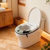 Warm Plush Toilet Seat Cover with Zippered Case - Thickened Warm Bathroom Mat, Suitable for Home and Office Use, Washable Comfortable Toilet Lid