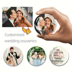 Customizable Glass Photo Fridge Magnets - Circular Personalized Keepsakes for Weddings, Birthdays, Mother’s Day - Durable Home, Office, Car & Storage Decor - Unique Gift Idea, Cute Fridge Magnets, Vibrant Magnet Designs, Glossy Finish Magnets