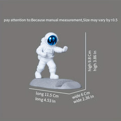 Creative Astronaut Desktop Phone Stand - Decorative Office Desk Holder - Fun Space-Themed Smartphone Stand