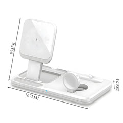 3-in-1 Foldable Desktop Wireless Charger, Wireless Charging for Phones/Watches/Earbuds