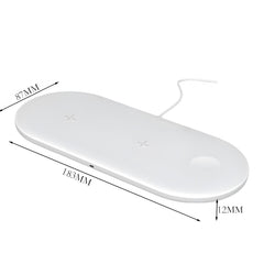 3-in-1 Desktop Wireless Charger Phone Stand, Simultaneous Wireless Charging for Phones/Watches/Earbuds