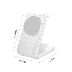 3-in-1 Mini Magnetic Desktop Wireless Charger, Simultaneous Wireless Charging for Phones