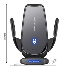 Multifunctional 15W Magnetic Wireless Car Charger Mount - Automatic Clamping