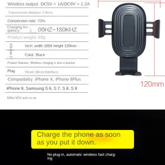 Car Wireless Charger Phone Mount, Car Navigation Holder with Wireless Charging