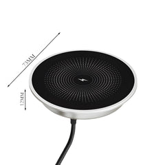 Minimalist Round Desktop Wireless Charger, Qi-Standard Compatible for Phone Charging