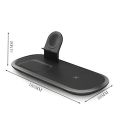3-in-1 Desktop Vertical Wireless Charger, Wireless Charging for Phones/Watches/Earbuds