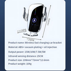 15W Magnetic Quick Charge Car Wireless Charger Mount