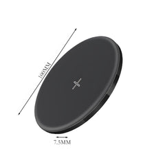 Minimalist Round Desktop Wireless Charger, Qi-Standard Compatible for Phone Charging