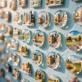 Customizable Glass Photo Fridge Magnets - Circular Personalized Keepsakes for Weddings, Birthdays, Mother’s Day - Durable Home, Office, Car & Storage Decor - Unique Gift Idea, Cute Fridge Magnets, Vibrant Magnet Designs, Glossy Finish Magnets