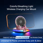 SD40 wireless charging car mount with RGB ambient light, Pink