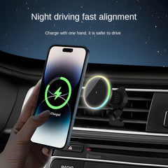 Mini cargador magnético para coche de 15 W, colorido, con soporte para teléfono, estándar Qi2-MPP