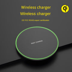 Minimalist Round Desktop Wireless Charger with Ambient Light, Wireless Charging for Phones