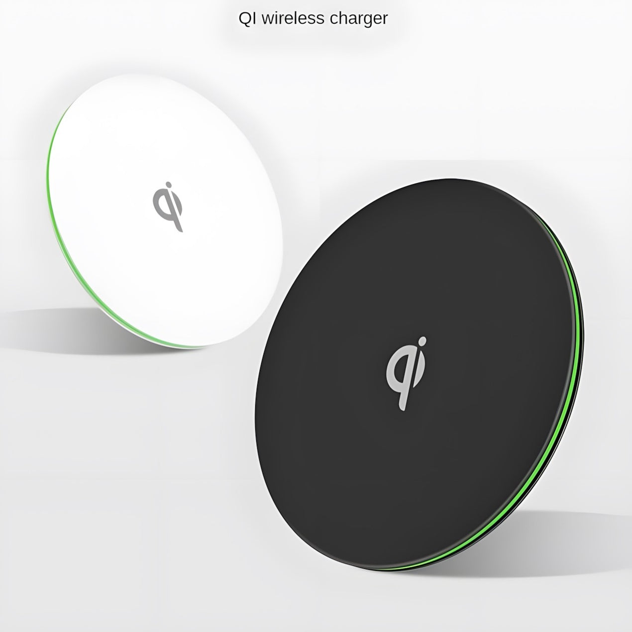 Chargeur sans fil rond minimaliste avec lumière ambiante, recharge sans fil pour téléphones