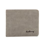 baellerry Solid Color Letter Open Short Horizontal Men Wallet