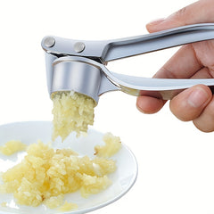 1pc RZSYZH Heavy-Duty Garlic Press, Ginger Crusher, Lemon Squeezer - Heavy-Duty Manual Crusher with Efficient Crushing, Compact Design for Kitchen, Restaurant, Home - Easy-Clean Garlic Press Tool for Garlic, Ginger, Lemon, Cooking - Ideal for Chefs & Home