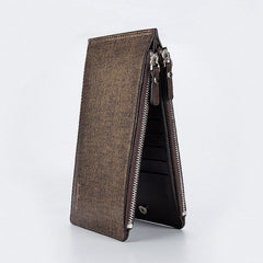 Baellerry Solid Color Cell Phone Money Photo Card Clutch Long Wallet for Men