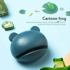 1pc Mini Cartoon Frog Knife Sharpener – Compact, Portable, and Cute Design for Kitchen, Office, and Camping Use – Restores and Repairs Blunt Blades – Plastic Material, No Electricity Needed, Office Stationery, Playful Kitchen Tool, Nonelectric Tool