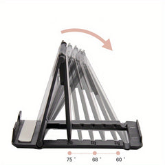 Minimalist Desktop Phone Stand - Adjustable & Foldable Design - Essential Lazy Holder - Portable Smartphone Stand