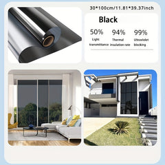 1 Roll Heat Insulation Window Film for Office & Home - Anti-Peeping Privacy, Protection & Sunshade, One-Way View, Easy & Stick PET Film, 2mil Thick Contemporary Design, Privacy Window Film, Architectural Integration, Durable Adhesive