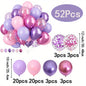 52pcs Pink And Purple Balloons: 30.48 cm Confetti Balloons, Metallic Purple And Pink Latex Balloons, Perfect for Girls Birthday, Shower, Wedding, Princess Party Decorations, Halloween Decorations, Christmas Decorations