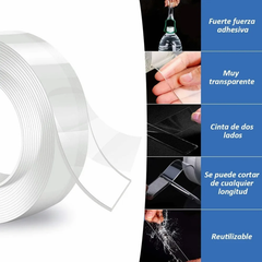 5M Double Sided Tape Heavy Duty, Nano Washable Traceless Removable Mounting Tape