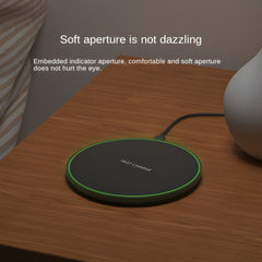 Minimalist Round Desktop Wireless Charger with Ambient Light, Wireless Charging for Phones