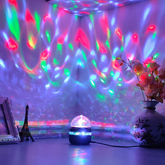 LED Crystal Projection Lights Rotating Atmosphere Lights, Family Gatherings Party Holiday Christmas Gifts