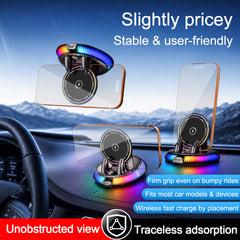 SD40 15W RGB wireless charging car mount