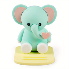 Cute Elephant Phone Stand - Multi-Functional Mini Holder with Adjustable Viewing Angle - Desktop Smartphone Stand