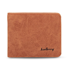 baellerry Solid Color Letter Open Short Horizontal Men Wallet