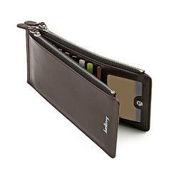 baellerry Unisex Double Zipper Horizontal Thin Wallet