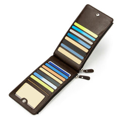 baellerry Unisex Double Zipper Horizontal Thin Wallet