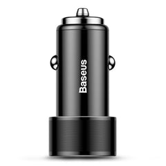 Cargador rápido para coche Baseus con tornillo pequeño tipo C PD + USB QC3.0 
