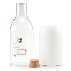 Lámpara de noche LED con carga USB, luz nocturna con mensaje DIY de botella de leche 