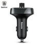Baseus S-09 Cargador de coche con Bluetooth V4.2, MP3 y doble USB con pantalla LED en forma de T 