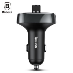 Baseus S-09 Cargador de coche con Bluetooth V4.2, MP3 y doble USB con pantalla LED en forma de T 