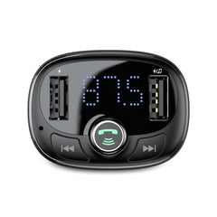 Baseus S-09 Cargador de coche con Bluetooth V4.2, MP3 y doble USB con pantalla LED en forma de T 