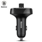 Baseus S-09 Cargador de coche con Bluetooth V4.2, MP3 y doble USB con pantalla LED en forma de T 