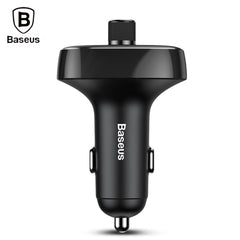 Baseus S-09 Cargador de coche con Bluetooth V4.2, MP3 y doble USB con pantalla LED en forma de T 