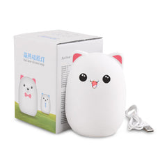 Lámpara de luz nocturna con forma de oso para dormitorio, luz USB colorida 
