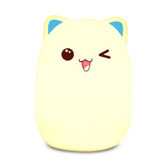 Lámpara de luz nocturna con forma de oso para dormitorio, luz USB colorida 