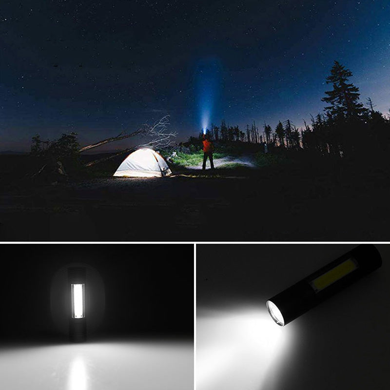 BRELONG 5000lm Multifunction T6 LED Flashlight Magnet Work Light USB Rechargeable Battery 